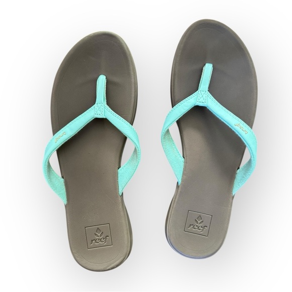 Reef Women's Aqua Flip Flops - Picture 1 of 4